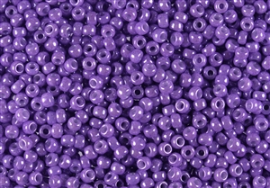 15/0 Miyuki Japanese Seed Beads - Dyed Opaque Wisteria Purple Luster #1377L