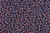 15/0 Miyuki Japanese Seed Beads - Opaque Dusty Blue Red Luster #1896