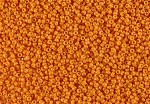 15/0 Miyuki Japanese Seed Beads - Dyed Opaque Sweet Potato Orange #2531