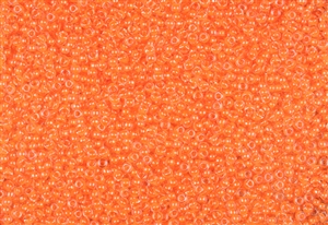 15/0 Miyuki Japanese Seed Beads - Luminous Neon Orange #4298
