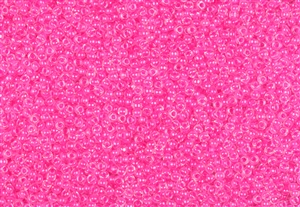 15/0 Miyuki Japanese Seed Beads - Luminous Neon Hot Pink #4301