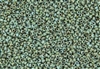15/0 Miyuki Japanese Seed Beads - Opaque Blue Turquoise Picasso #4514