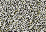 15/0 Miyuki Japanese Seed Beads with Czech Coating - White Opaque Vitrail Matte