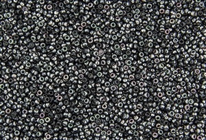 15/0 Miyuki Japanese Seed Beads with Czech Coating - Black Apricot Medium