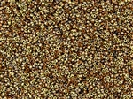 15/0 Miyuki Japanese Seed Beads with Czech Coating - Black California Gold Rush Matte