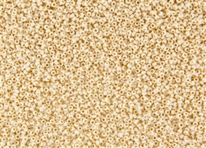 15/0 Miyuki Japanese Seed Beads with Czech Coating - Opaque Champagne Luster