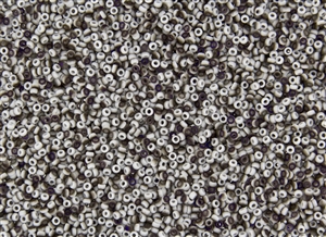 15/0 Miyuki Japanese Seed Beads with Czech Coating - White Opaque Azuro Matte