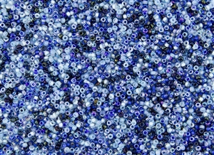 15/0 Miyuki Japanese Seed Beads - Ocean Blues Mix