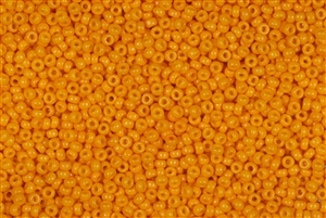 15/0 Miyuki Japanese Seed Beads - Duracoat Dyed Opaque Light Squash #D4453