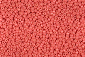 15/0 Miyuki Japanese Seed Beads - Duracoat Dyed Opaque Guava Pink #D4464