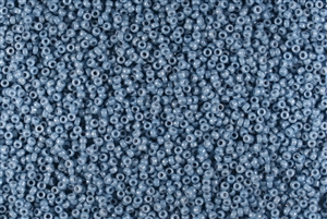 15/0 Miyuki Japanese Seed Beads - Duracoat Dyed Opaque Blue Bayberry #D4482
