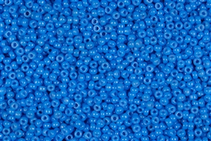 15/0 Miyuki Japanese Seed Beads - Duracoat Dyed Opaque Delphinium Blue #D4484