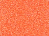 6/0 Matsuno Japanese Seed Beads - Luminous Orange Lined Crystal #205