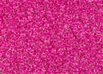 6/0 Matsuno Japanese Seed Beads - Luminous Pink Yarrow Lined Crystal #209