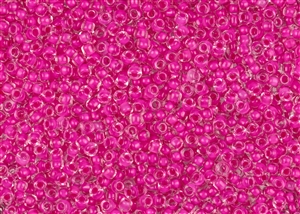 6/0 Matsuno Japanese Seed Beads - Luminous Pink Yarrow Lined Crystal #209