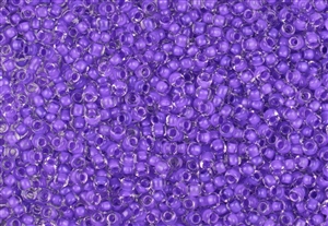 6/0 Matsuno Japanese Seed Beads - Luminous Bodacious Purple Lined Crystal #222A