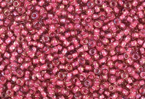 6/0 Matsuno Japanese Seed Beads - Magenta Lined Light Pink AB #356K