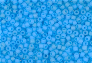 6/0 Matsuno Japanese Seed Beads - Milky Sky Blue Frosted #F221