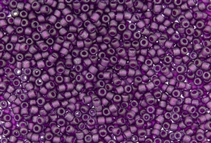 6/0 Matsuno Japanese Seed Beads - Plum Frosted Stardust #F323