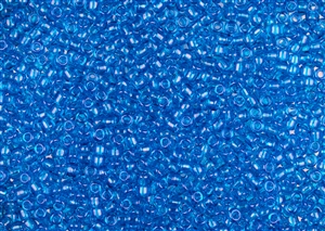 8/0 Matsuno Japanese Seed Beads - Transparent Capri Blue #149A