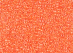 8/0 Matsuno Japanese Seed Beads - Luminous Orange Lined Crystal #205