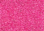 8/0 Matsuno Japanese Seed Beads - Luminous Blaze Pink Lined Crystal #209D