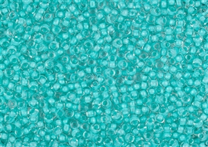 8/0 Matsuno Japanese Seed Beads - Minty Seafoam Lined Crystal #219A