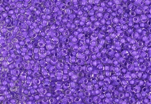 8/0 Matsuno Japanese Seed Beads - Luminous Bodacious Purple Lined Crystal #222A