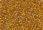 8/0 Matsuno Japanese Seed Beads - Hyacinth Orange Rainbow Silver Lined #637
