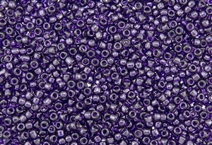 8/0 Matsuno Japanese Seed Beads - Amethyst Stardust Lined #323B