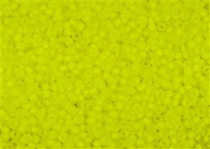 8/0 Matsuno Japanese Seed Beads - Milky Neon Yellow Frosted #F206C