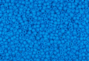 8/0 Matsuno Japanese Seed Beads - Milky Azure Blue Frosted #F221A
