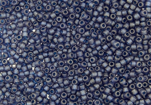 8/0 Matsuno Japanese Seed Beads - Blueberry Frosted Stardust #F323A