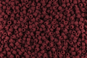 8/0 Matsuno Japanese Seed Beads - Opaque Burgundy Red Frosted #F408A