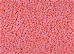 8/0 Matsuno Japanese Seed Beads - Opaque Coral Pink Frosted #F428A