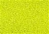 11/0 Matsuno Japanese Seed Beads - Luminous Neon Yellow Lined Crystal #206C