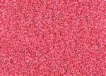 11/0 Matsuno Japanese Seed Beads - Luminous Medium Pink Lined Crystal #208