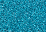 11/0 Matsuno Japanese Seed Beads - Teal Lined Crystal #219