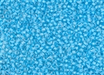 11/0 Matsuno Japanese Seed Beads -  Sky Blue Lined Crystal #221