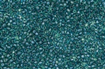 11/0 Matsuno Japanese Seed Beads - Teal / Blue Zircon Stardust Lined #323C