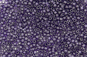 11/0 Matsuno Japanese Seed Beads - Amethyst Frosted Stardust #F323B