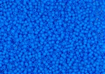 11/0 Matsuno Japanese Seed Beads - Milky Dark Azure Blue Frosted #F387G