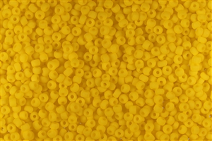 11/0 Matsuno Japanese Seed Beads - Opaque Sunglow Yellow Frosted #F404A