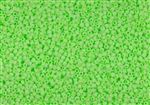 11/0 Matsuno Japanese Seed Beads - Opaque Electric Lime Frosted #F449N