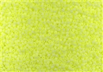 11/0 Matsuno Japanese Seed Beads - Opaque Electric Lemon Drop Frosted #F449P