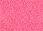 11/0 Matsuno Japanese Seed Beads - Opaque Electric Pink Frosted #F449Q
