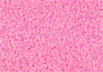 11/0 Matsuno Japanese Seed Beads - Opaque Cotton Candy Pink Frosted #F449R