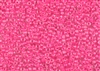 15/0 Matsuno Japanese Seed Beads -  Luminous Hot Pink Lined Crystal #207A