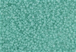 15/0 Matsuno Japanese Seed Beads - Milky Minty Seafoam Green Frosted #F219A