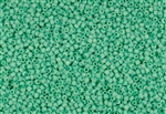 15/0 Matsuno Japanese Seed Beads - Opaque Mint Green Frosted #F431K